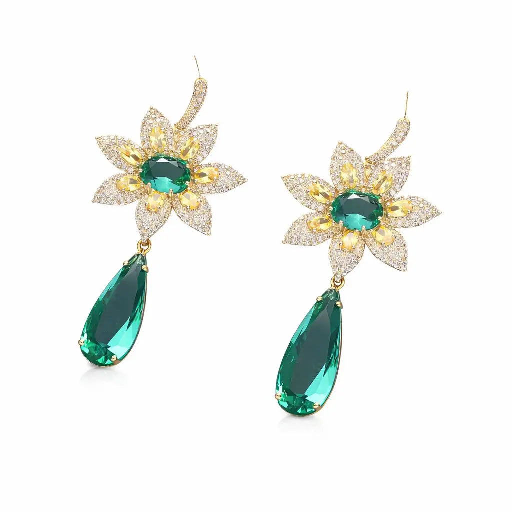WS Elizabeth Taylor Green Earrings