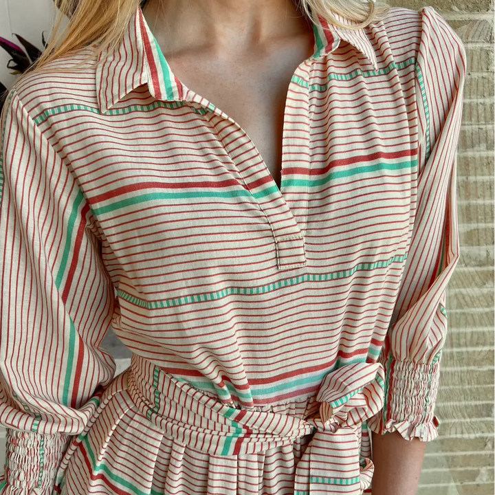 WS 'Gisele' Dress - Multicolour Stripes - Image 4