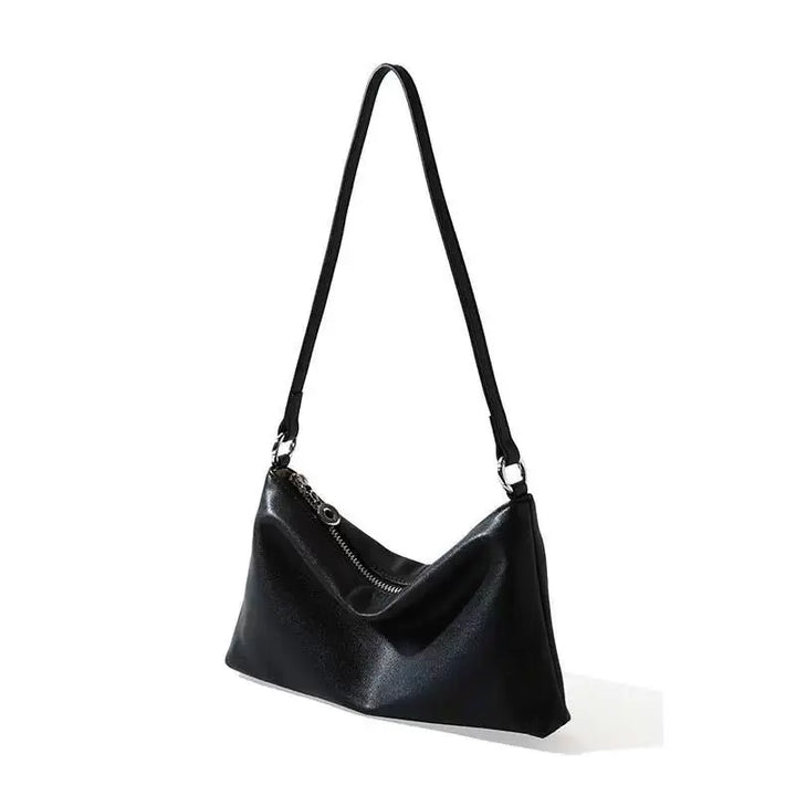 Parisienne cowhide shoulder bag in Black