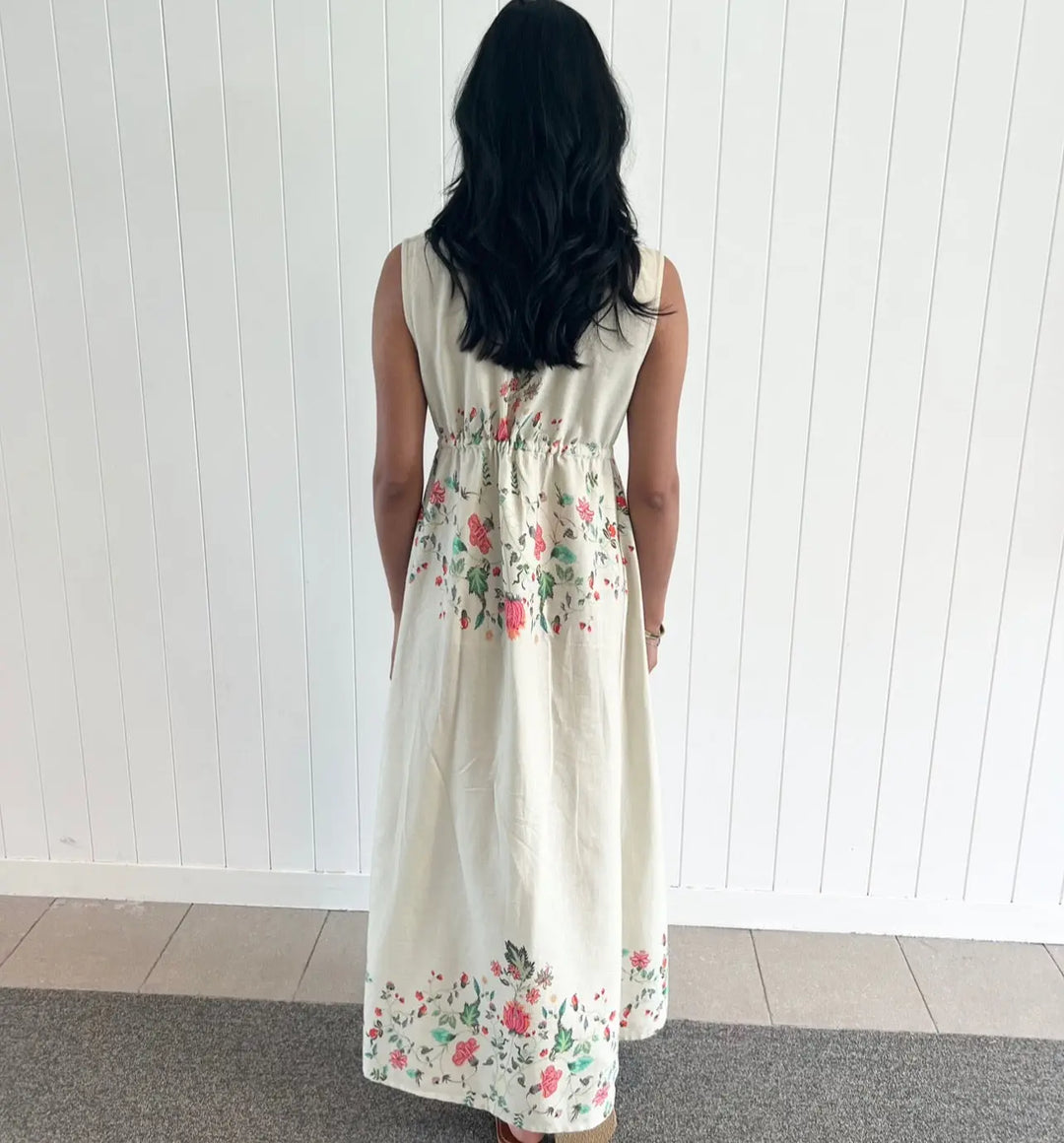 Anastasia linen printed dress