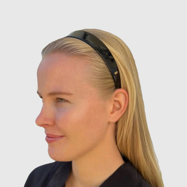 Acetate Headband -2.5cm Wide Black