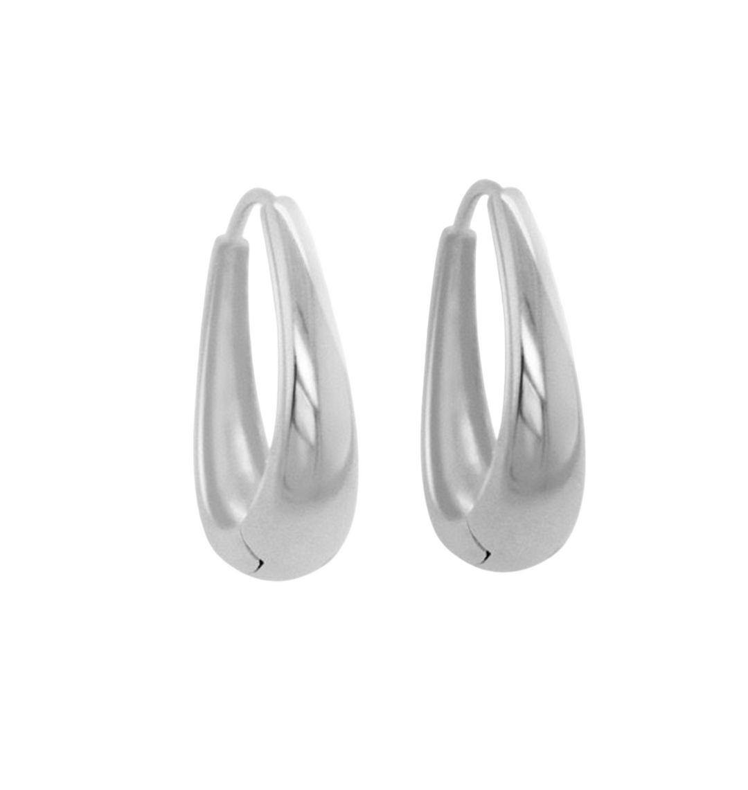 Charlotte Hoop in Sterling Silver Earrings