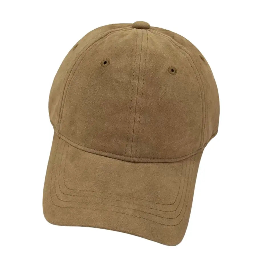 WS Vegan Suede Baseball Cap M in Camel