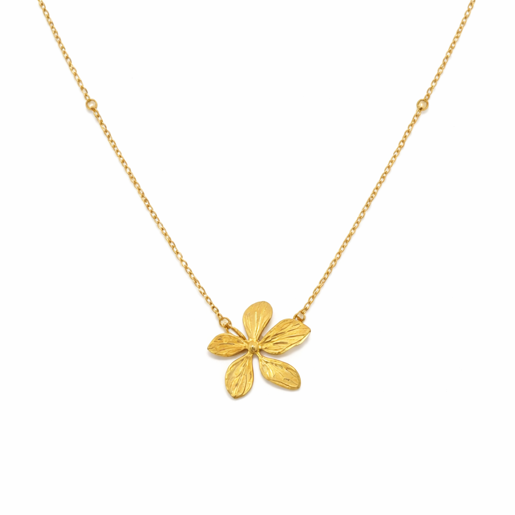 Shikira Gold Flower Necklace