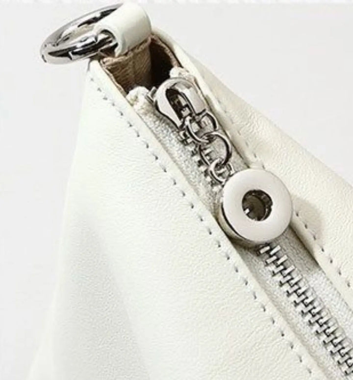 Parisienne cowhide shoulder bag in White