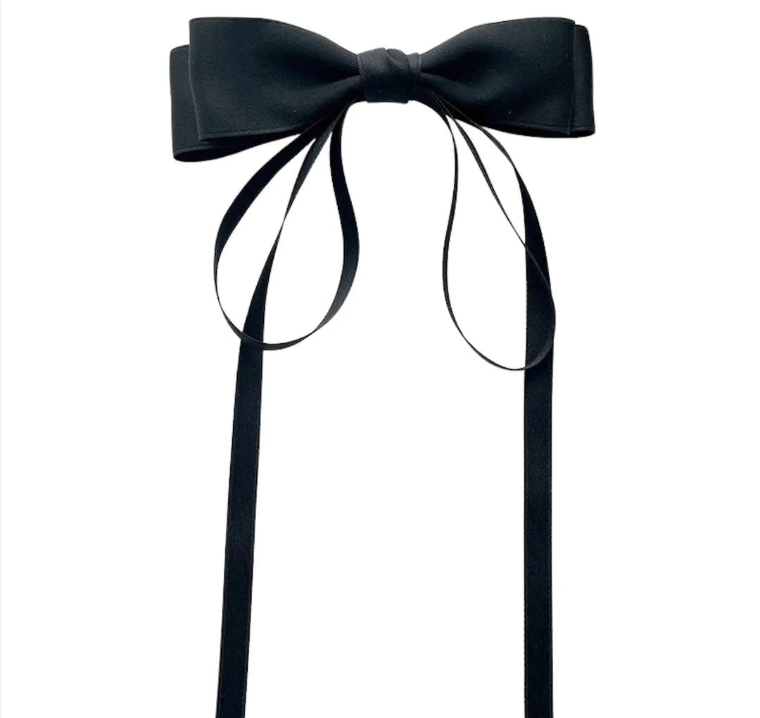 WS The Jennifer Bow Barrette Wide - Black