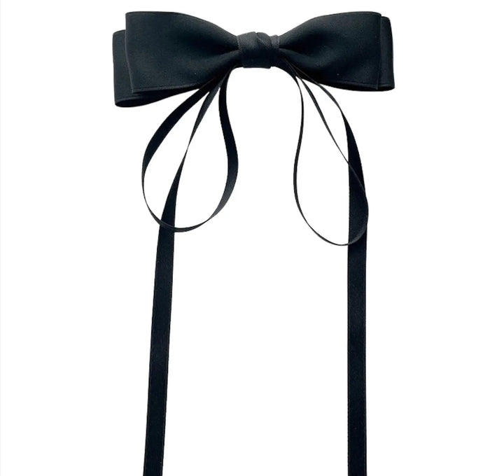 WS The Jennifer Bow Barrette Wide - Black