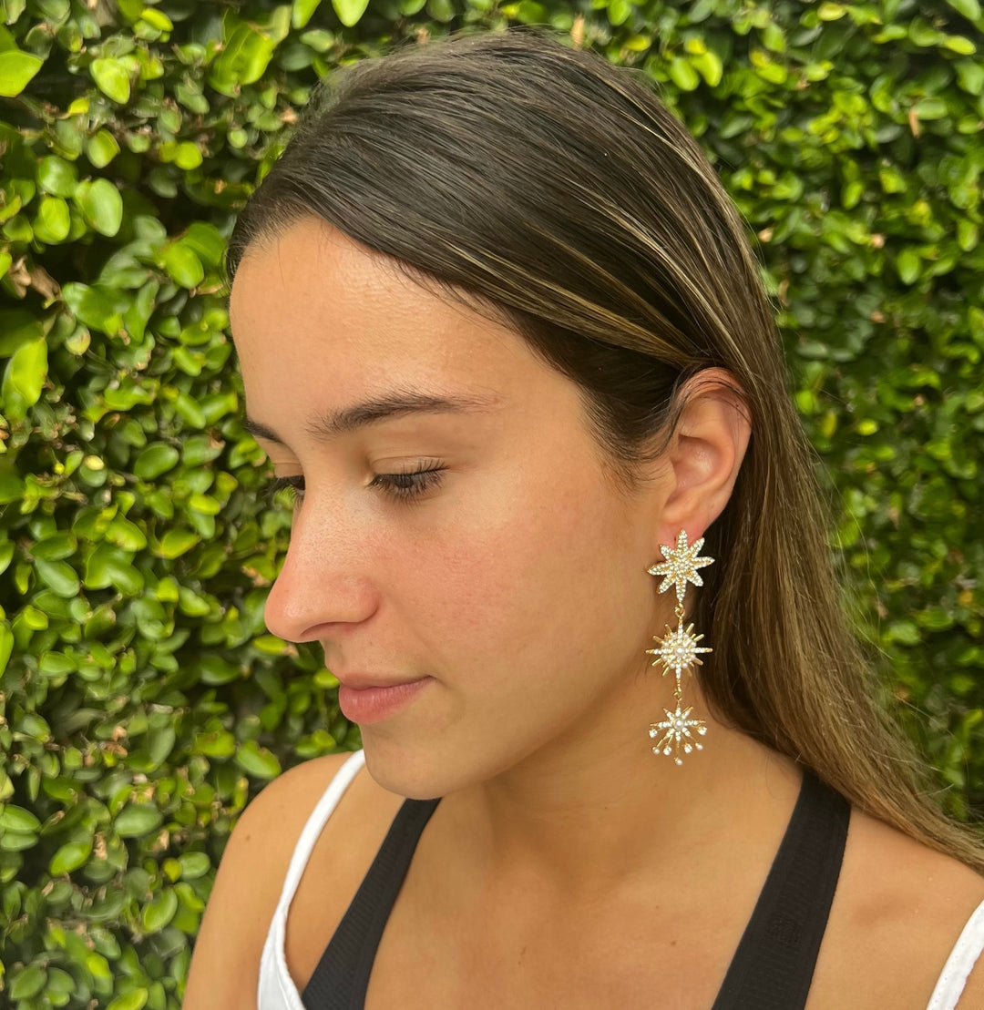Gold Fireworks Earrings