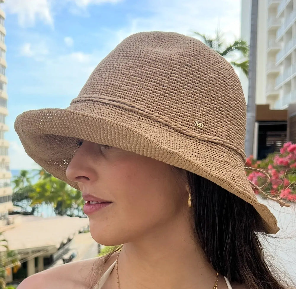 WS - Aina Raffia Sun Hat - 9 cm - Image 1