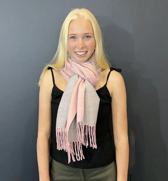 Scarf Two Tone - Pink/Grey