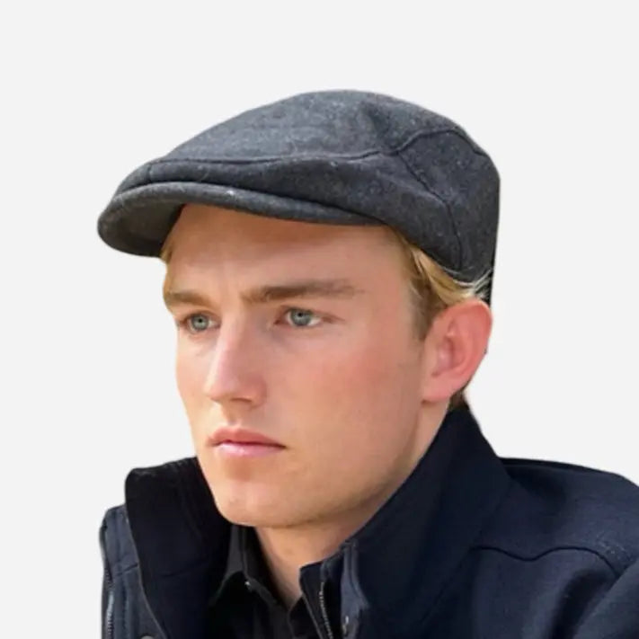 Unisex Newsboy Cap - Grey Suede