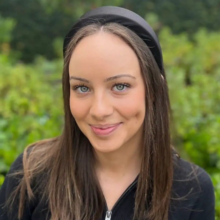 WS Satin Padded Headband - Black - Image 1