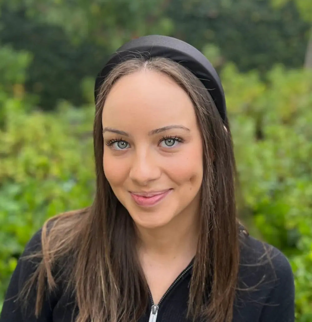 Satin Padded Headband -Black