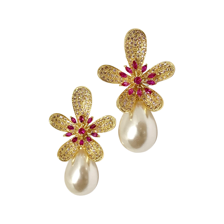 Golden Flower Earrings