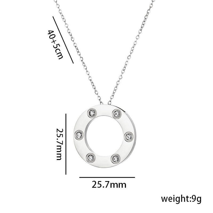 Octavia zirconia Silver necklace