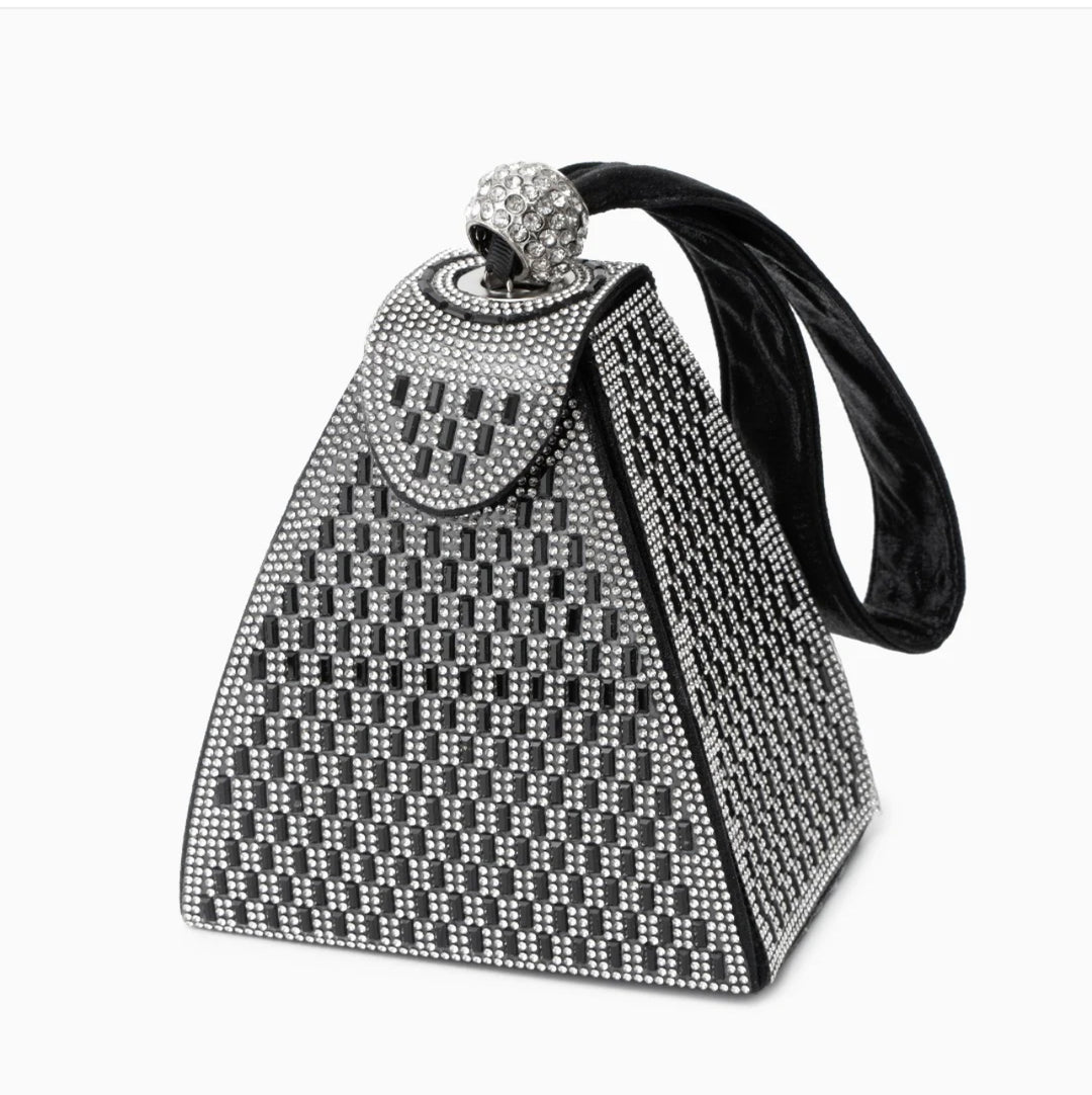 WS Pyramid Clutch Bag in Black