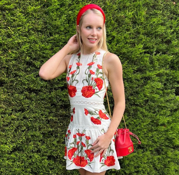 Satin Padded Headband -red
