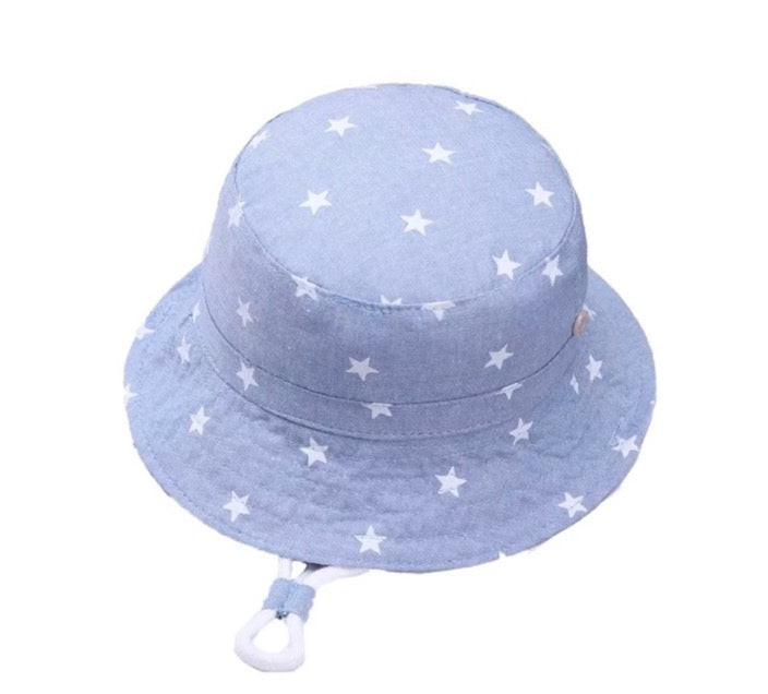 Hats - Kids Bucket Blue Star 1-3yrs