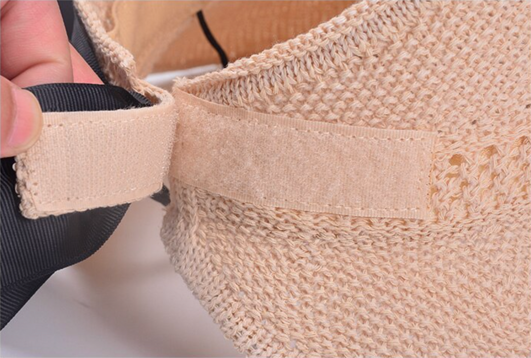 WS Visor Foldable & Black Ribbon - Golden Straw