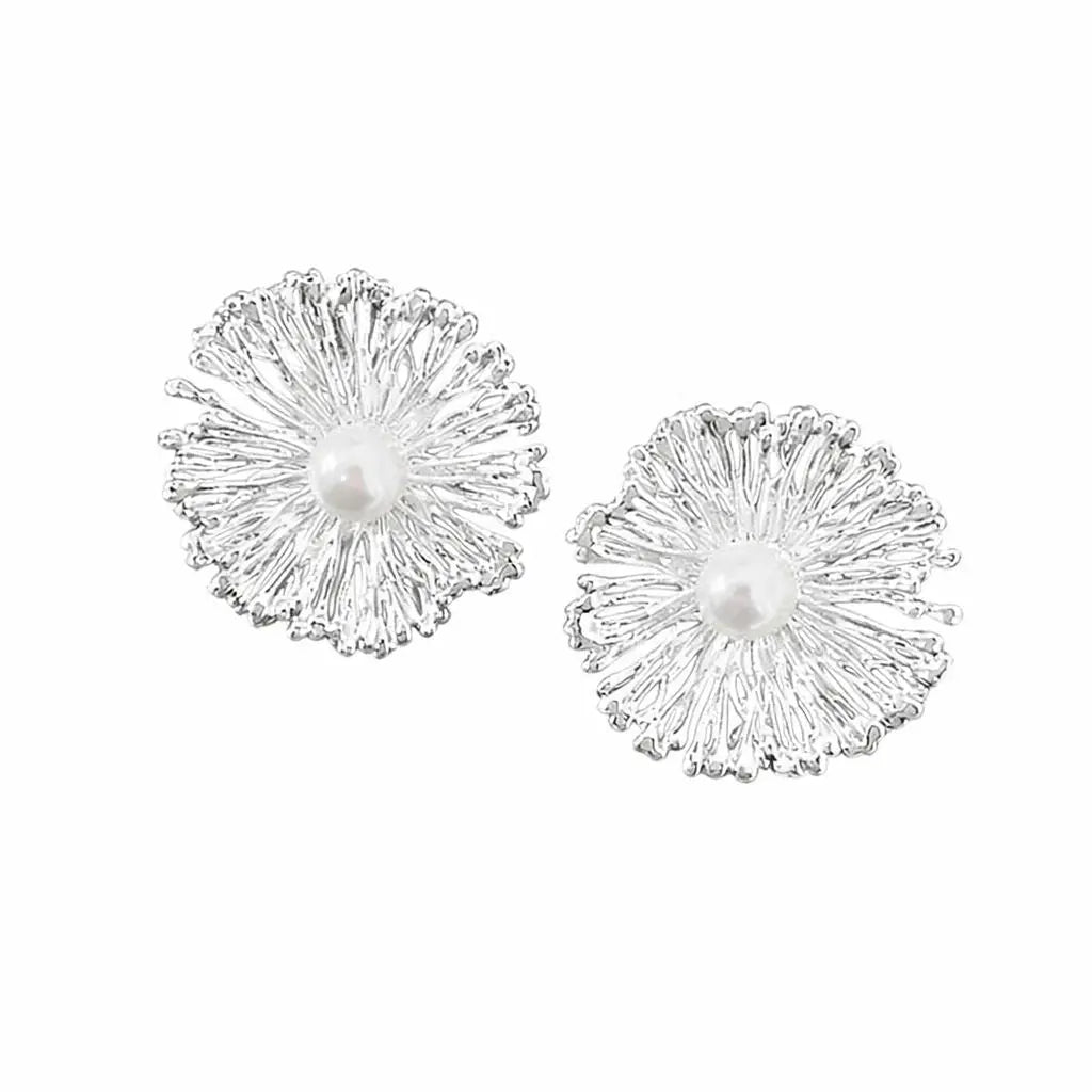 Celestial Bloom Earrings in silver