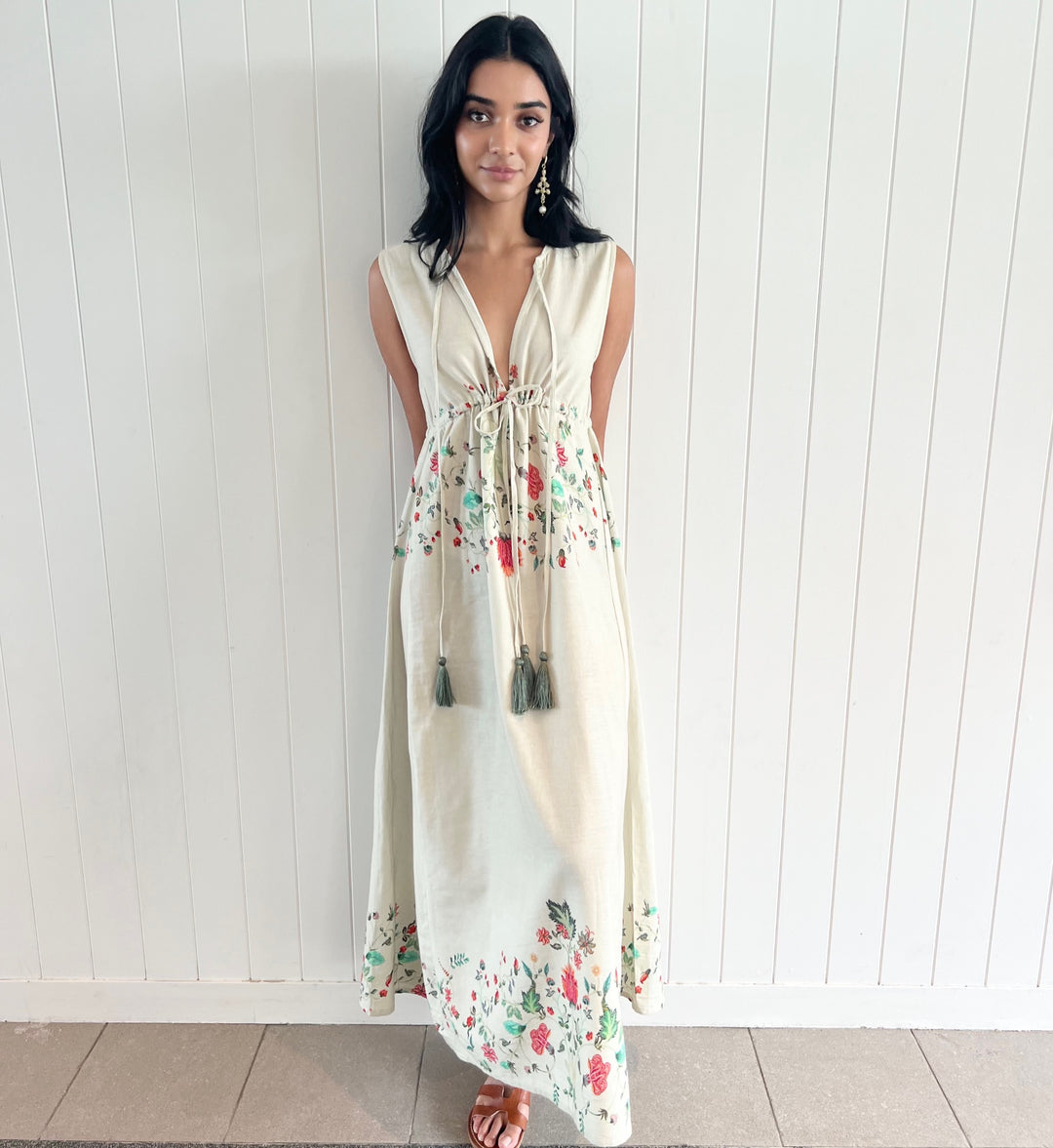 Anastasia linen printed dress