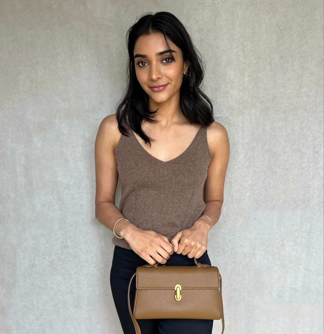 Katherine Vegan Leather Bag – Brown
