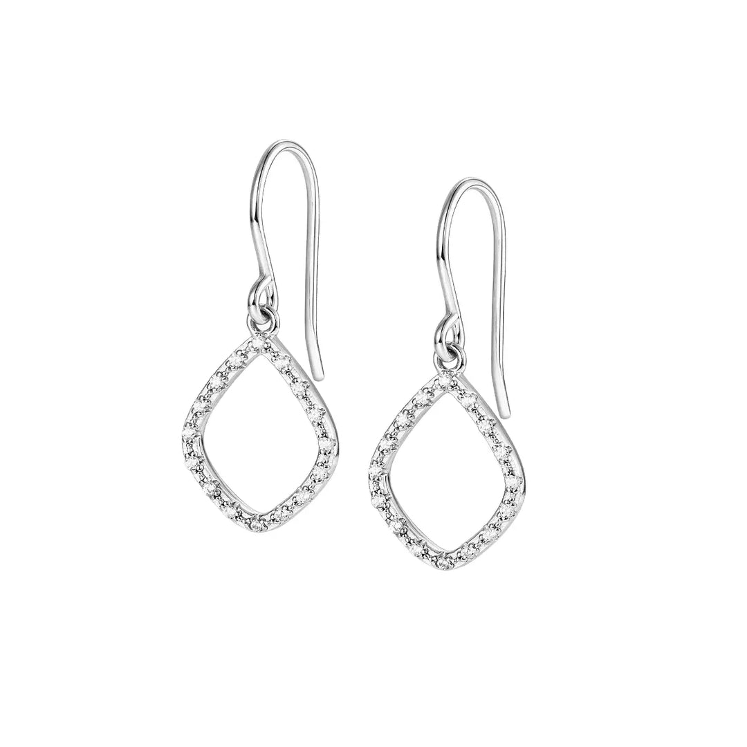 WS Rivière Diamond zirconia Sterling Silver Earrings