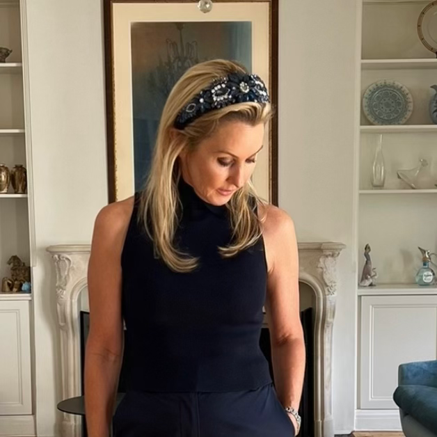 Nichola Navy encrusted Headband