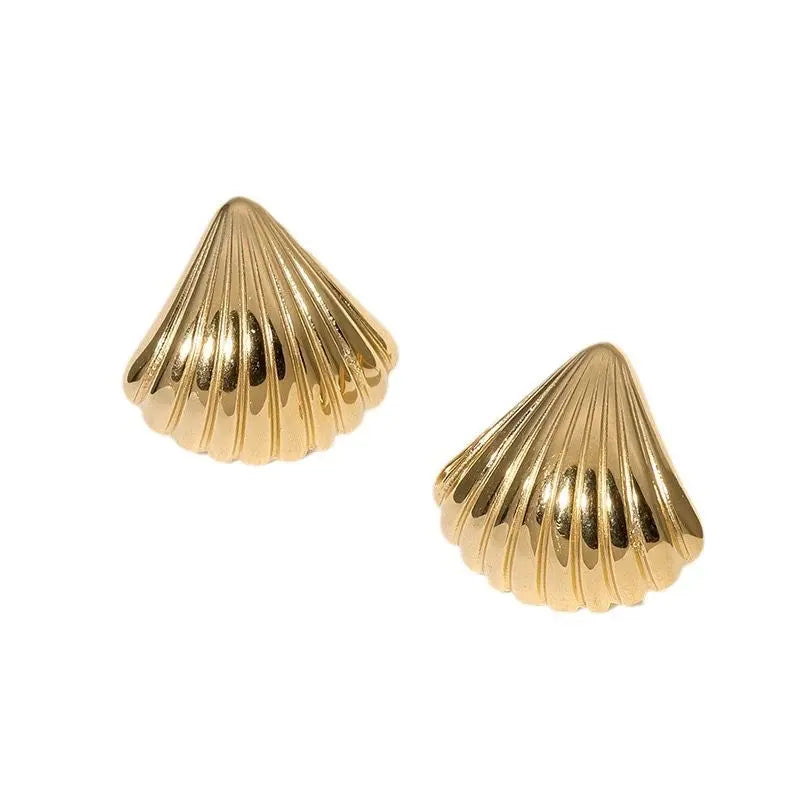 Nautilus Quarter Shell Stud Earrings