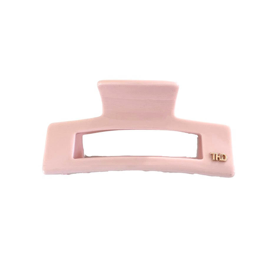 WS - Premium Large Acetate Rectangular Claw Gossamer Pink 757953171515