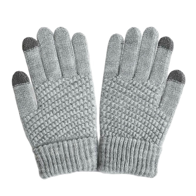 WS - Touchscreen Gloves Women - Woolblend Grey 757953170105