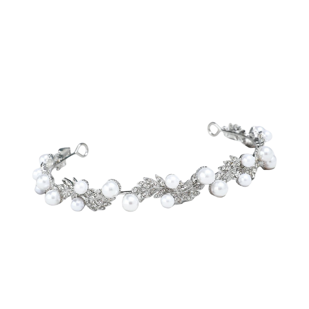 WS The Philly Crystal & Pearl Vine Crown