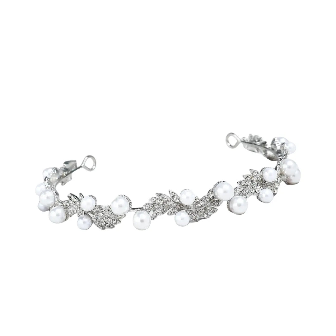 WS The Philly Crystal & Pearl Vine Crown