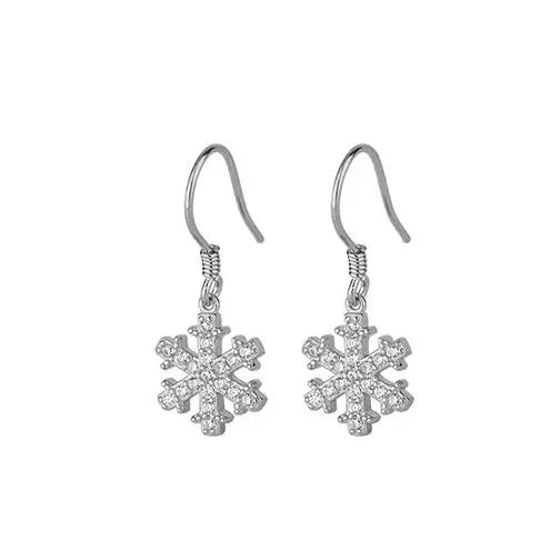 WS Snowflake 999 Silver Earrings