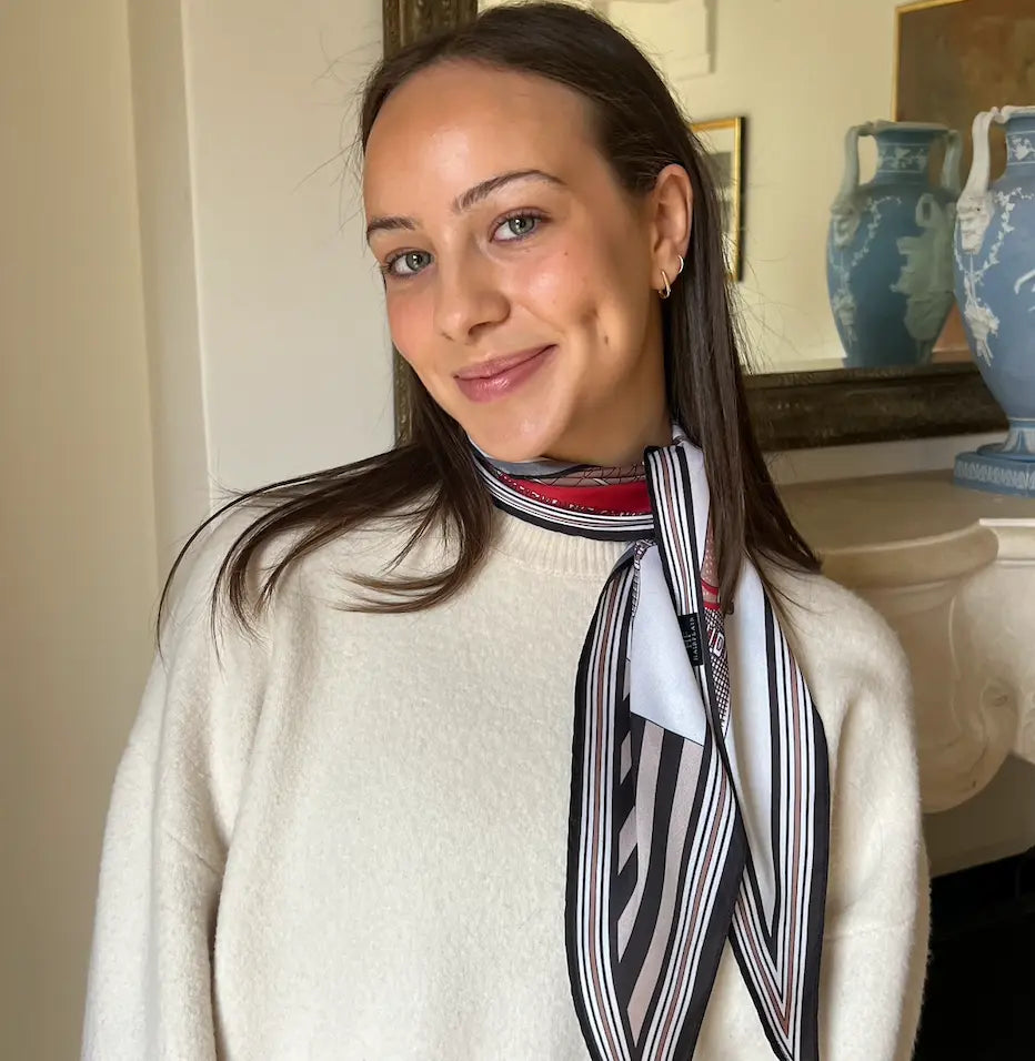 Neckscarf / HairScarf  - Polo - Copper/Navy/Red