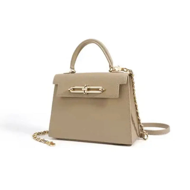 Anna Cowhide Bag - Taupe