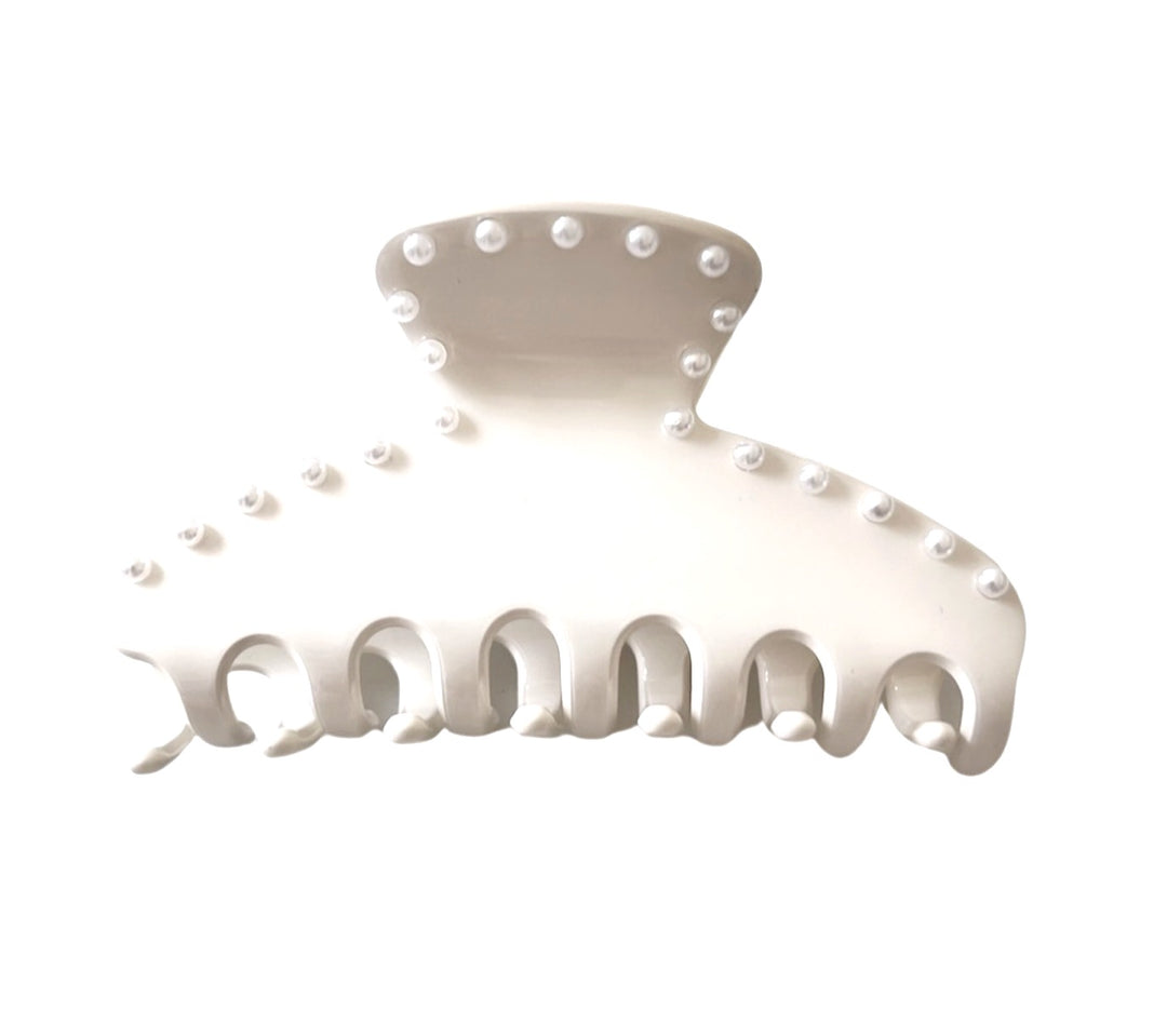 WS Hairclaw large Acetate pearl detail - white 757953171126