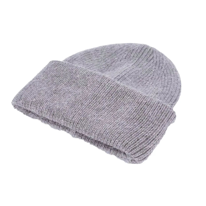 WS Angora Blend Slouch Beanie - Dark Grey - Hero