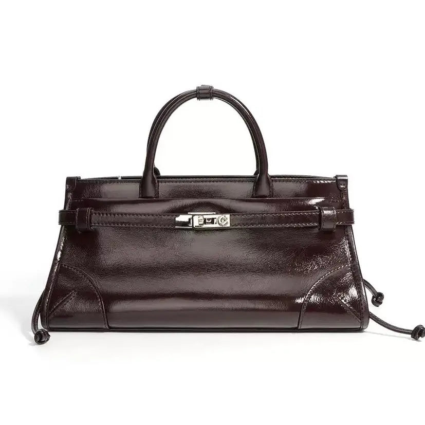 WS Oxford Cowhide Bag - Wine / Burgundy