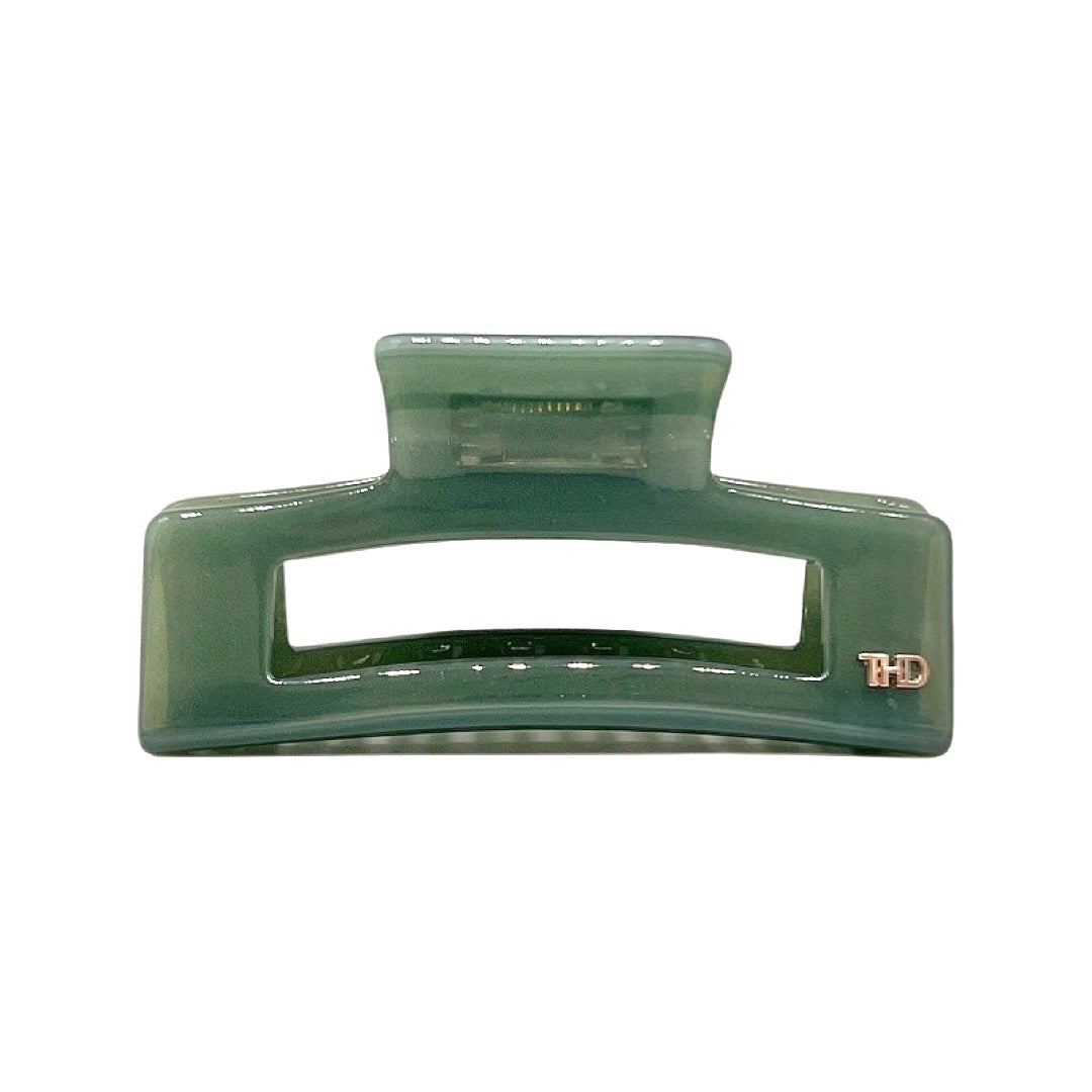 WS Acetate Rectangular Hair Claw - Sage