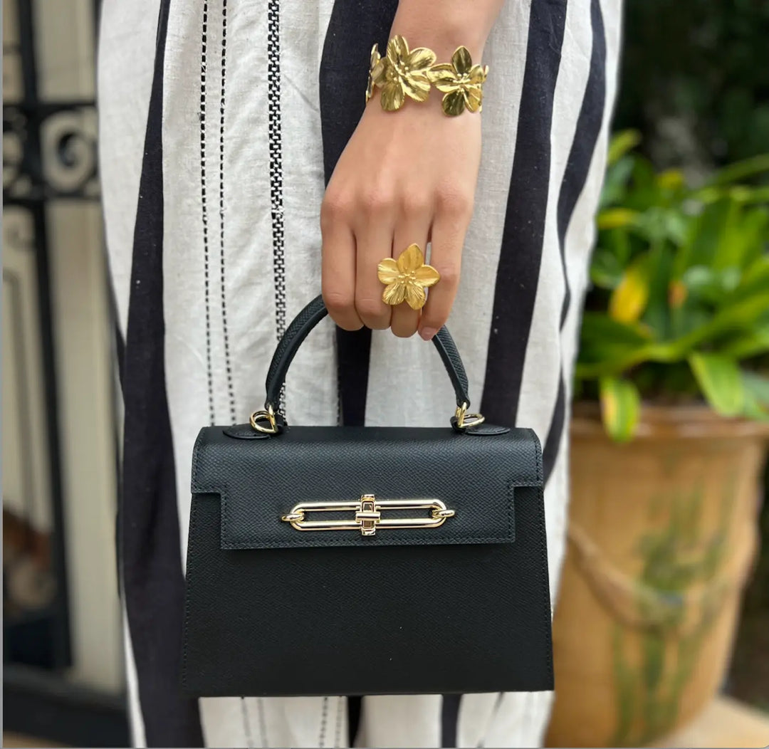 Anna Cowhide Bag - Black