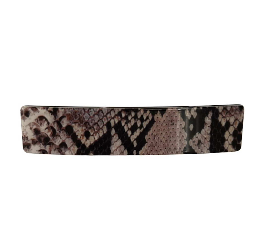 WS Acetate Barrette - Snake Brown 744109225819