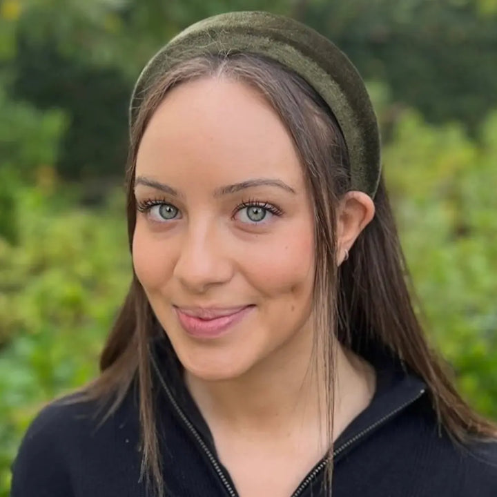 WS Padded Velvet Headband - Sage - Image 1