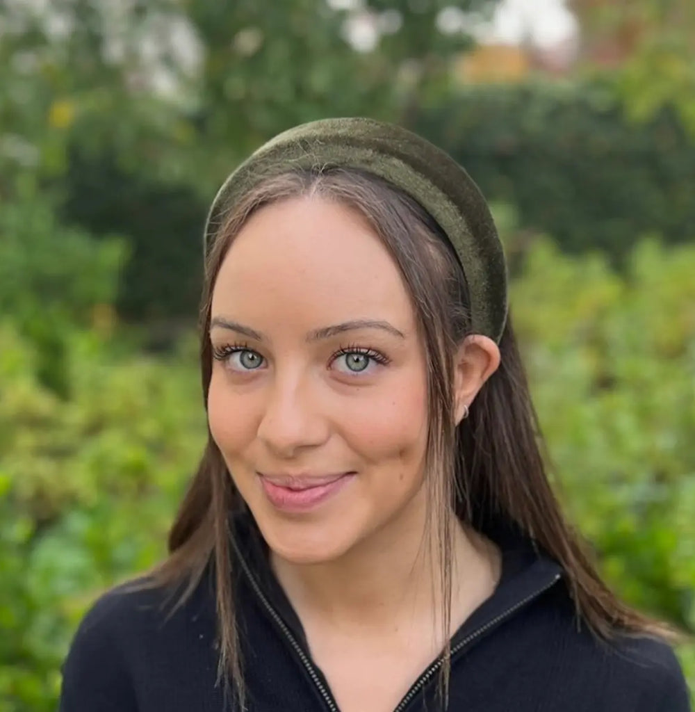 Padded Velvet Headband - sage