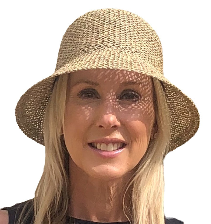 100% Seagrass Woven handmade Cloche Hat