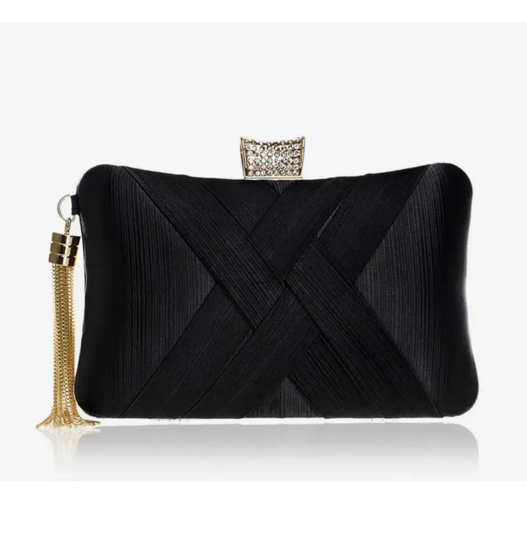 WS Satin Cross Bag Black