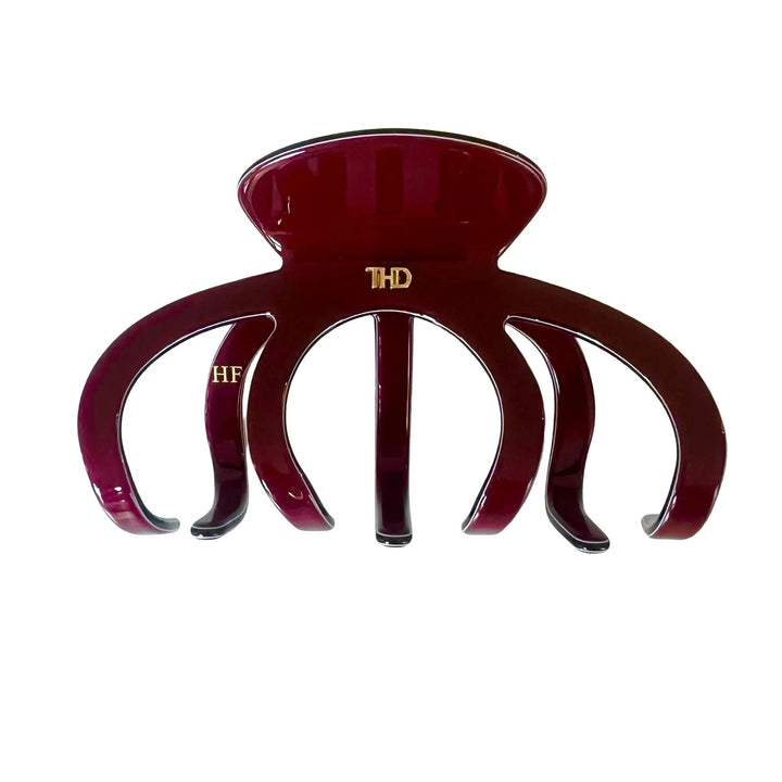 Octopus Acetate Hair Claw in Wine Red