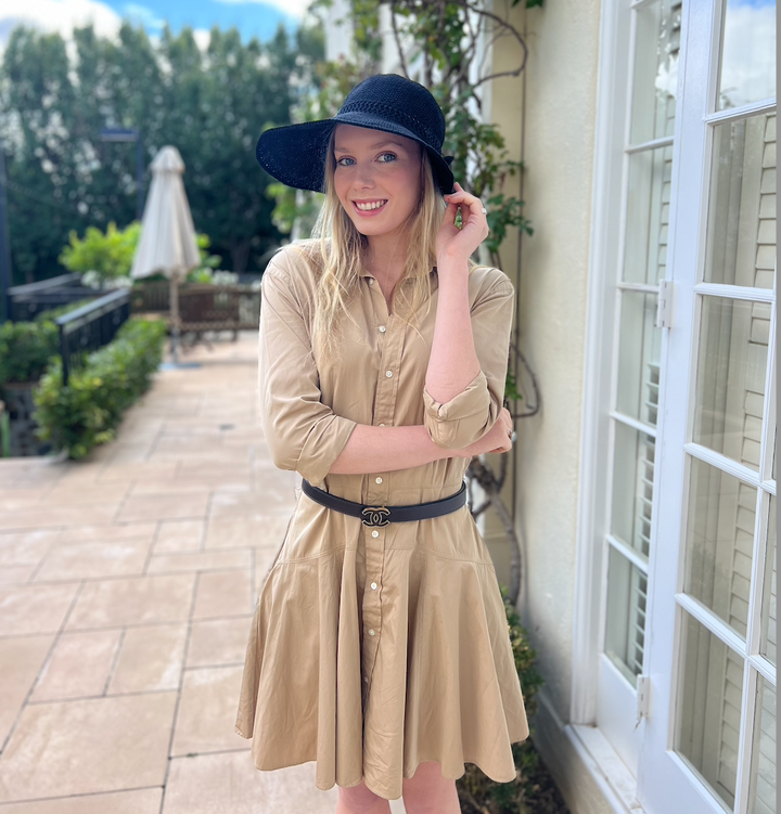 Visor Foldable & Black Ribbon in Black