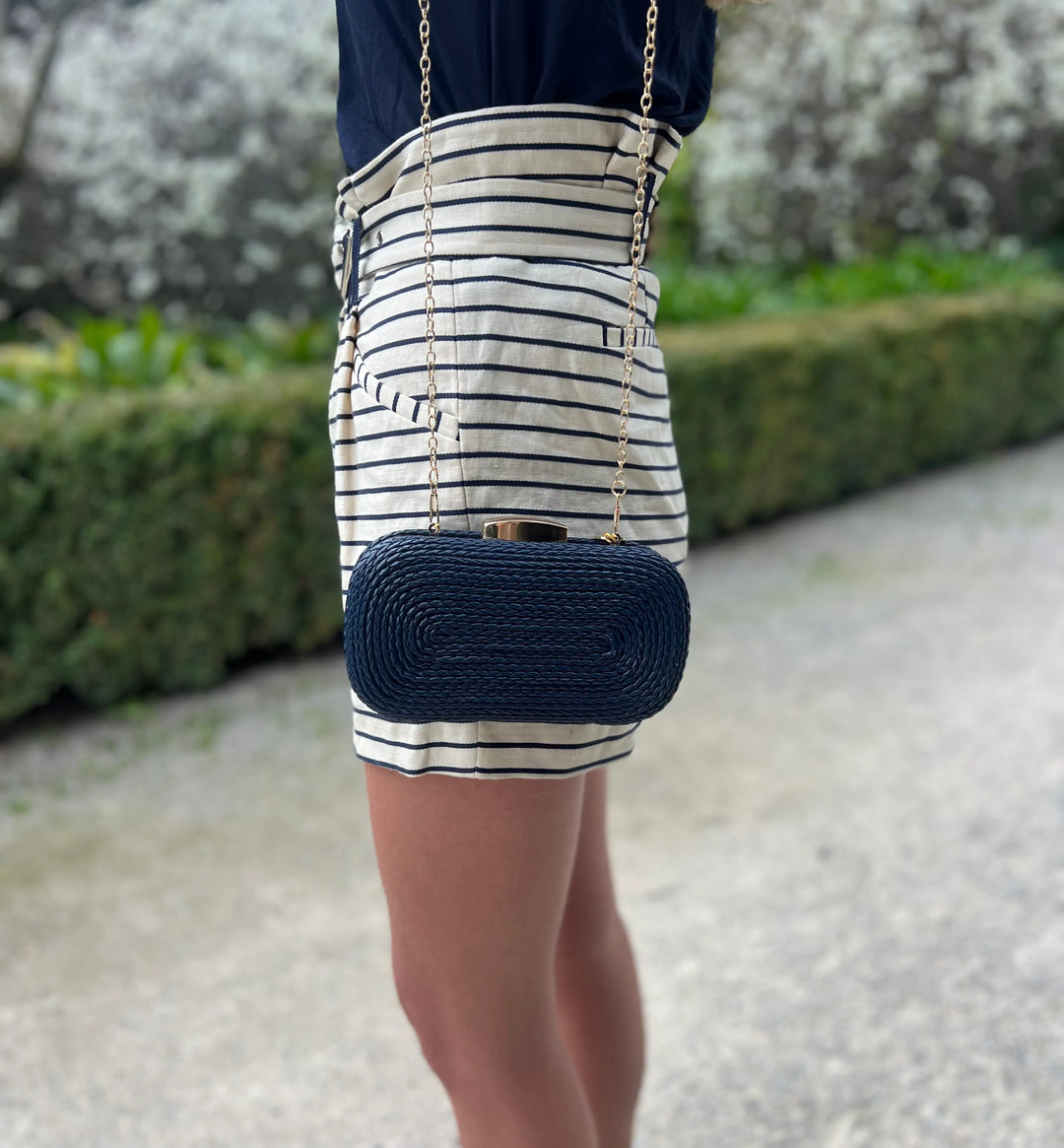 Felicity Coiled Rope Bag Navy