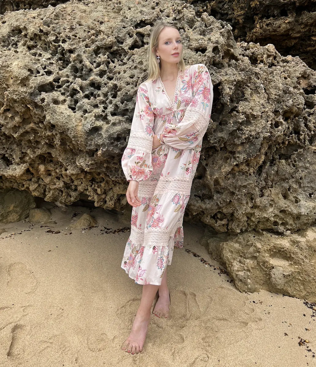 Josephine Lace Cotton Dress